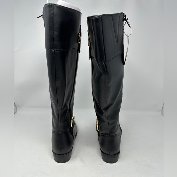 Karen Scott Deliee2 Round Toe Knee High Riding Boots Black Women 7 Wide Calf NIB - Picture 4 of 8